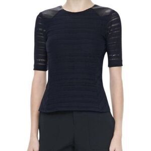 Rag & Bone Basha Lamb Leathe Blouse Top Size M